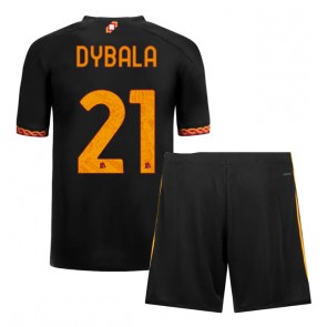 AS Roma Paulo Dybala #21 Replika Babytøj Tredje sæt Børn 2023-24 Kortærmet (+ Korte bukser)
